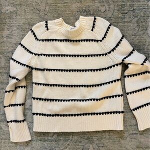 Striped Navy and White Sweater